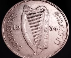 #547 - Ireland - 1934 - Half Crown - Silver - Scratches -  KM.8