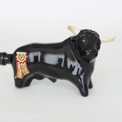 Vintage Sangria Miniature Bottle Spanish Bull Empty
