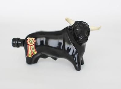 Vintage Sangria Miniature Bottle Spanish Bull Empty