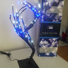 Blue light tree design table lamp - Brand new