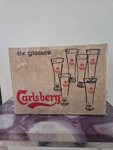 vintage carlsberg glasses