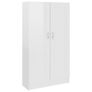 Book Cabinet High Gloss White 82.5x30.5x150 cm Chipboard Image 2