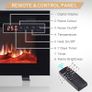 SALE FlameKo Wilton 50''/127cm 3 in 1 Electric Fireplace, Freestanding, Wall Mounted, Recessed, 9 Colour Flame Effect, Media Wall Compatible, 900W - 1800W Heater, Remote Control, Black Image 3