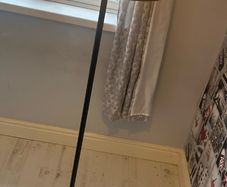 Rattan standing floor lamp