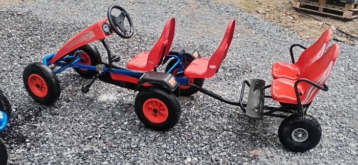 2 x BERG Go-Karts + Passenger Seats & Trailer