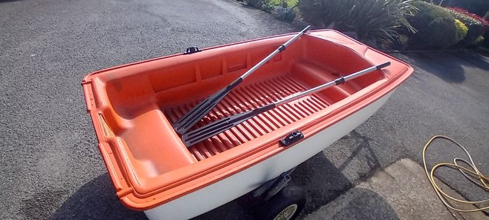 BIC 252 dinghy with small launching dolly