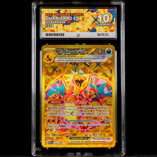 Charizard EX 228/197 Ace Grading 10 Gem Mint Hyper Rare Obsidian Flames Pokemon Card