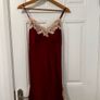 Luxury Burgundy Satin & Lace Nightdress & Robe Set (XXL) Image 2