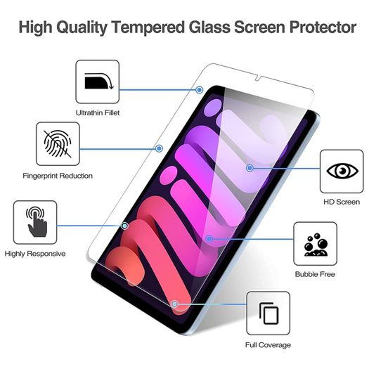 For iPad Mini 6 8.3" 2021 6th Gen Tempered Glass Screen Protector Saver New - FHT34IPTG