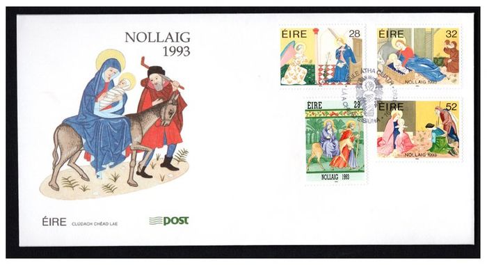 1993 Ireland Commemorative Christmas Stamps An Post First Day Cover (FDC)