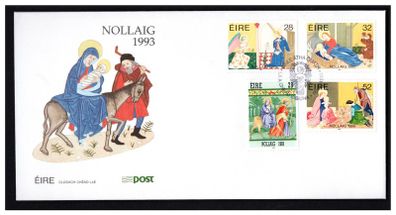 1993 Ireland Commemorative Christmas Stamps An Post First Day Cover (FDC)