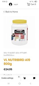 Vl Nutribird A19 800g