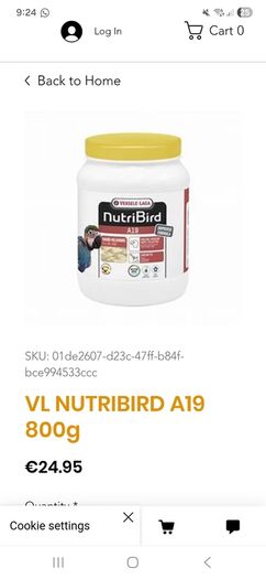 Vl Nutribird A19 800g