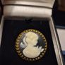 Vintage Black Cameo Brooch Image 2