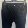 Faux Leather JET BLACK Ladies Slender Ankle Grazer Trousers.  H&M Size 12. Slight Stretch. Dressy With A Satin/sheen Finish. Immaculate Off The Rail Condition. Image 9