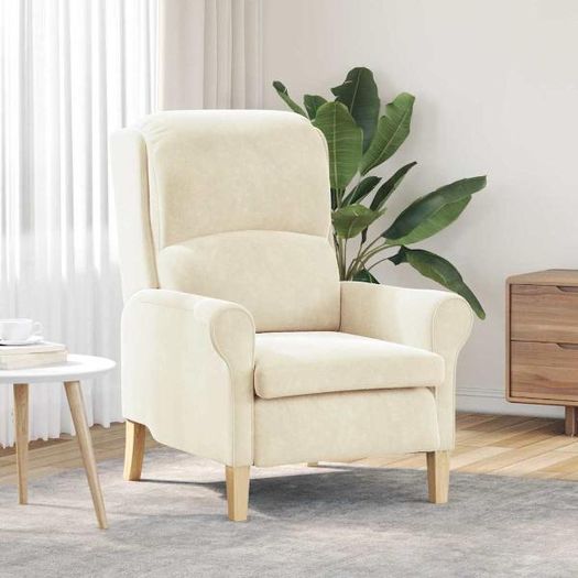 Armchair Cream Velvet