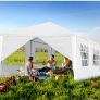 Affordable 3 x 6 m Gazebo Party Tent Garden Gazebo with 6 Side Panels Image 2