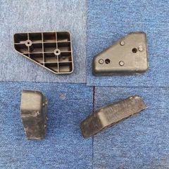 4 black hard plastic  sofa legs