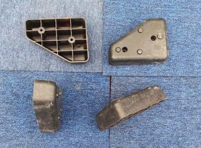 4 black hard plastic  sofa legs