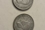Two GB Half crown 1945&amp;1946 50% silver