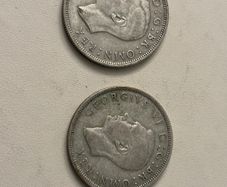 Two GB Half crown 1945&1946 50% silver