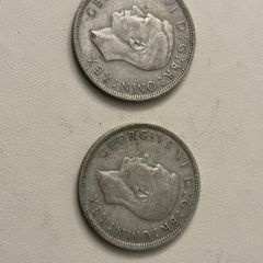 Two GB Half crown 1945&1946 50% silver