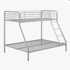 bunk bed with double on bottom, same type as in picture, metal frame, all bolts there