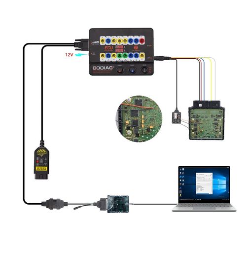 Godiag Gt100 Plus Gpt Enet Doip 24v-12v Auto Tools Obd Ii Break Out Box Ecu Connector