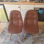 Round Wood Dining Table & 2 chairs Image 8