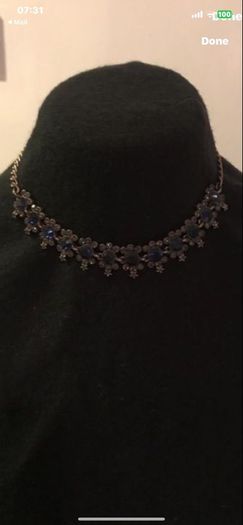 costume necklace  blue stone