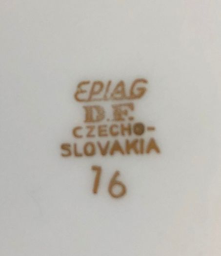 Vintage Epiag DF Czechoslovakia Dinner Set 26 piece