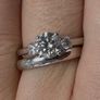 14K White Gold Diamond Engagement Ring 1.05ct  IGI Certified Image 3