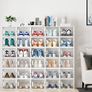 Shoe Boxes, Stackable, Transparent, Pack of 24 Shoe Boxes with Lids, Shoe Storage for High Heels, Ankle Boots, Pumps, High Tops, up to Size 46 Image 3
