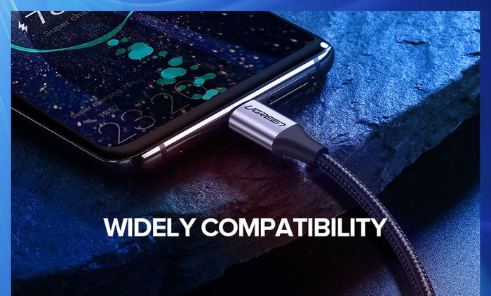 Ugreen 3M USB-C Fast Charging QC 3.0/2.0 & Data Sync Nylon Braided Cable (Brand New/Warranty)