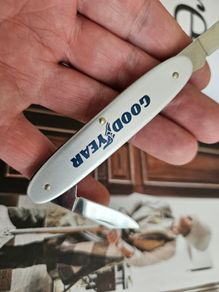 Vintage Discontinued Wenger Patriot Alox Swiss Army Knife with advertising