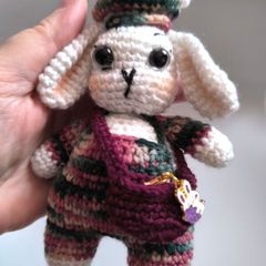 Handmade Easter Bunny in Gift Box,Cute Personalised Bunny, Perfect Gift