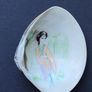 A Pair of Hand Painted Chinese Decorative Clam Shells Image 4