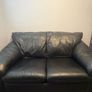 2 Seater Black Leather Couch Image 3