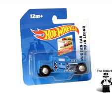 Hot Wheels Wooden Blue Car Auto In Legno Brand New Sealed