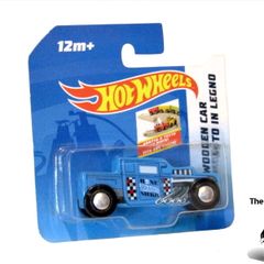 Hot Wheels Wooden Blue Car Auto In Legno Brand New Sealed