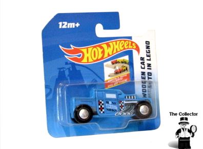 Hot Wheels Wooden Blue Car Auto In Legno Brand New Sealed