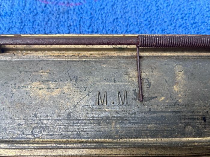 Vintage brass letterbox plate