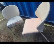 Lloyd loom style chairs x2