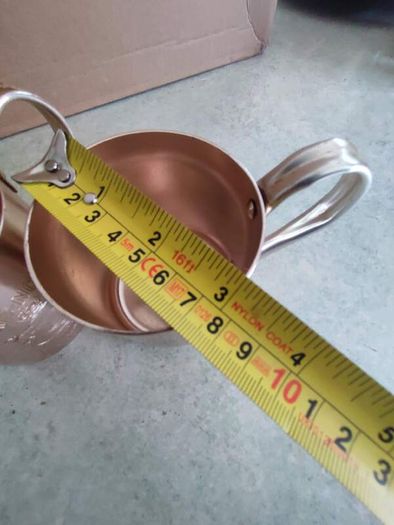 SET OF 2 Vintage 12oz. Aluminum Smirnoff Mule Mug Cup Made In Hong Kong
