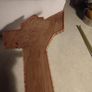 Vintage 1950s Jesus Christ Crucifix painted celluloid  15 3/4 INCHES Image 8