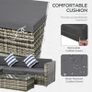 5 Pieces Rattan Sofa Set Wicker Sectional Furniture Cushion Grey Garden (FREE SHIPPING) Image 5
