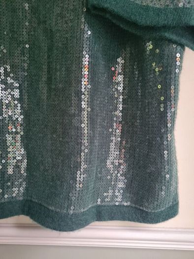 Womens Rd Williams Emerald Green Sequin Short Sleeve Jumper Sweater Size Uk 20-22  Eu 48-50 Brand New Bnwt