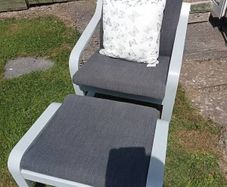 Armchair and footstool