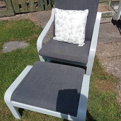 Armchair and footstool