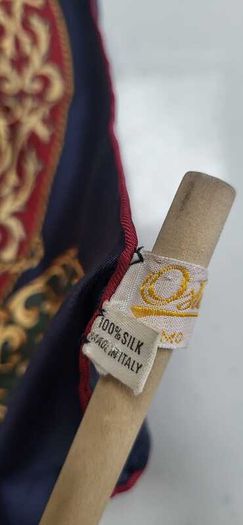 Vintage Ostinelli 100% Silk Made in Italy Equestrian Theme Scarf